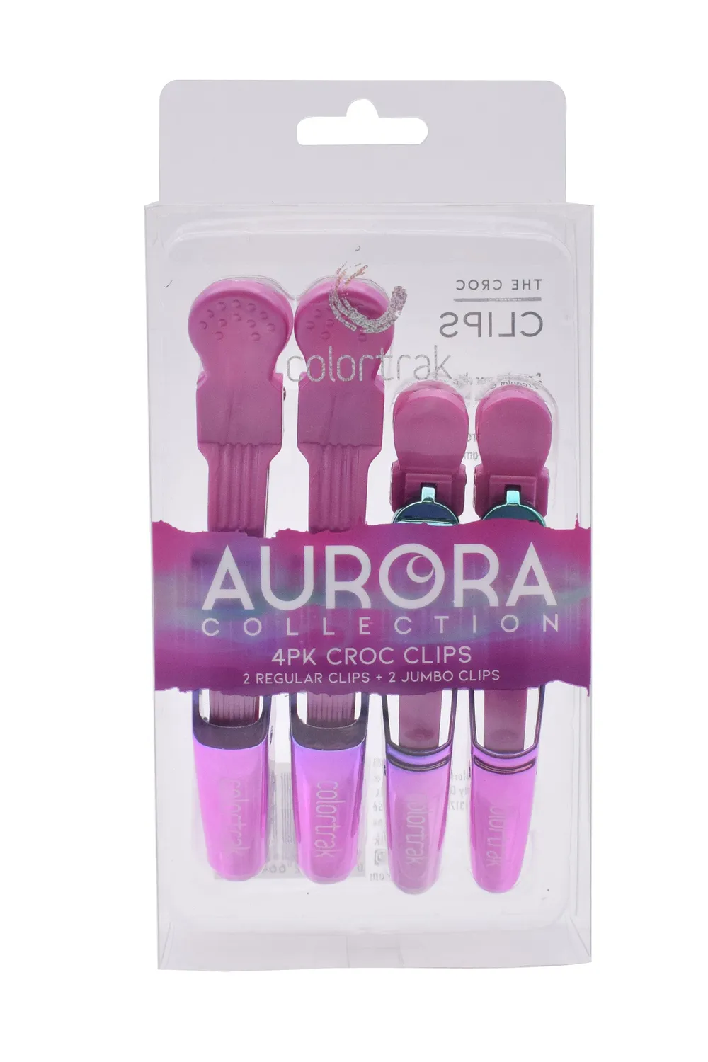 Colortrak Aurora Croc Clips Hair Sectioning Clips 4-Pack Metallic