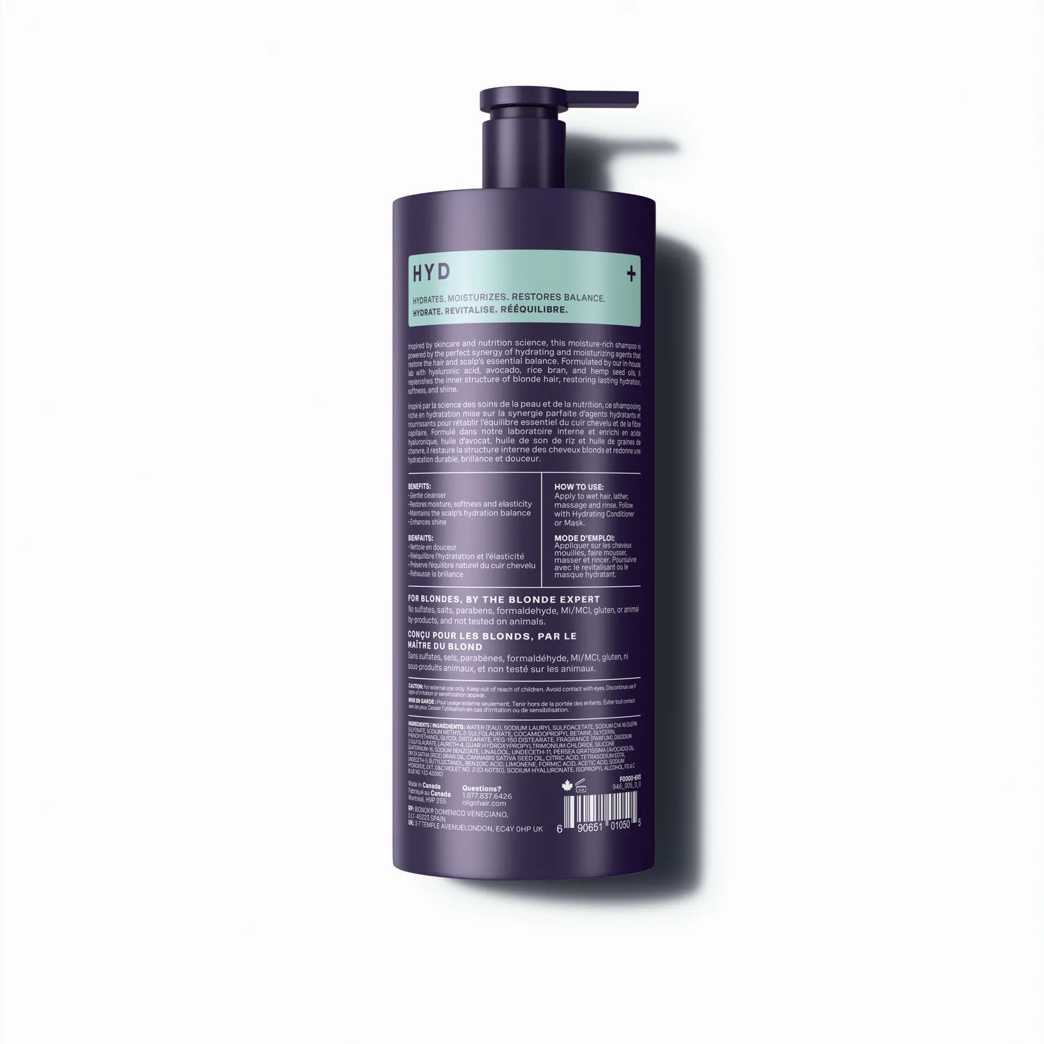 Oligo Blacklight [HYD] Hydrating Shampoo sulfate-free