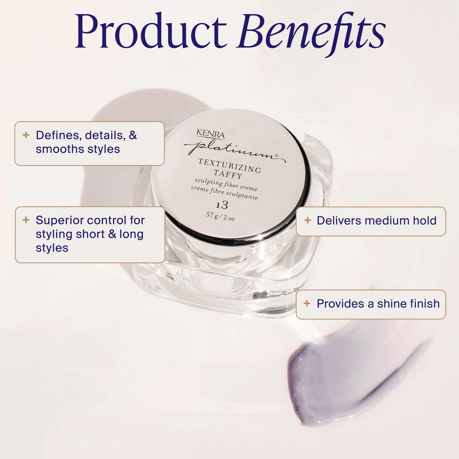 Kenra Professional Platinum Texturizing Taffy 13 Pomade Texture