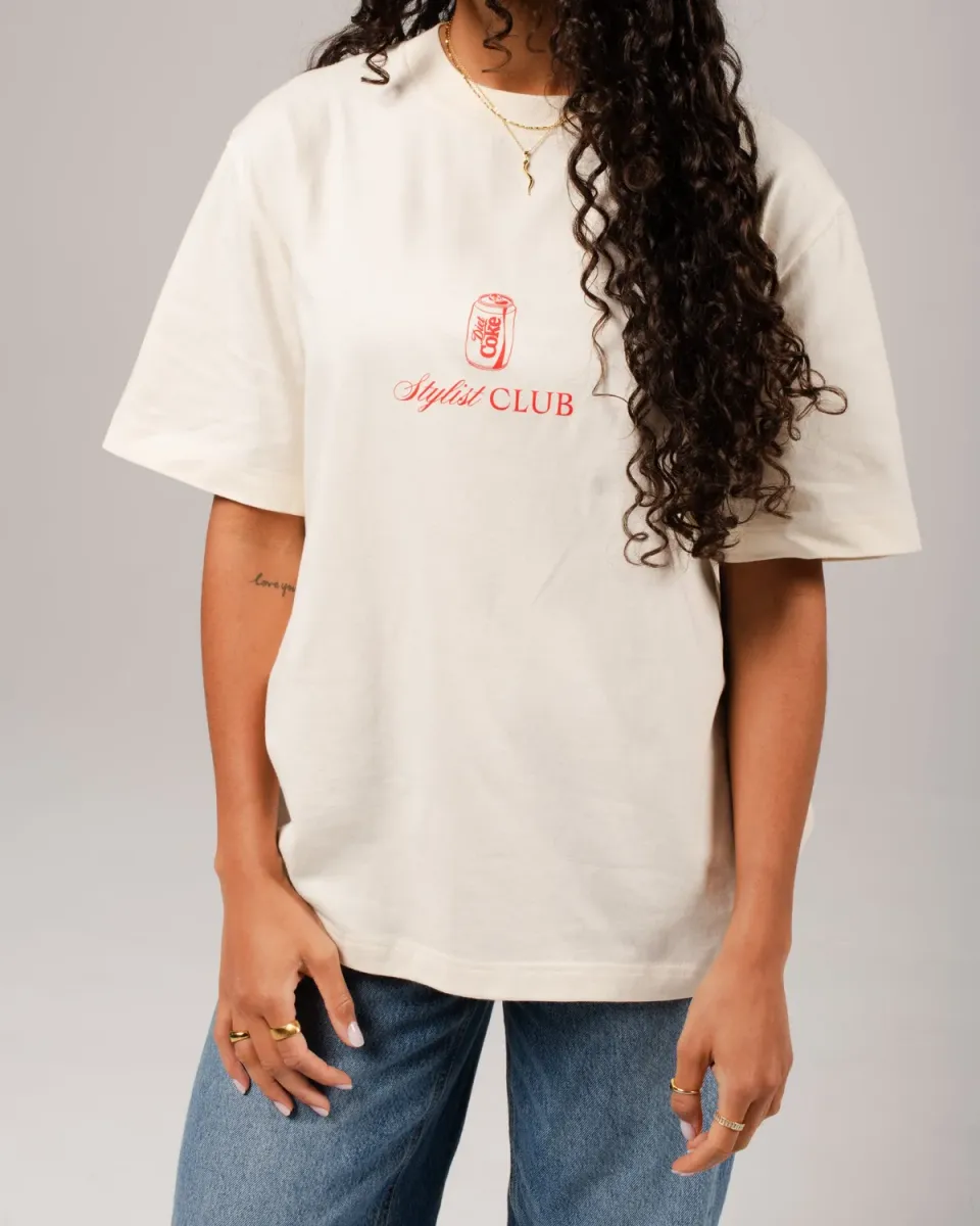 Framar Diet Coke T-Shirt Oversized Tee Red Cream
